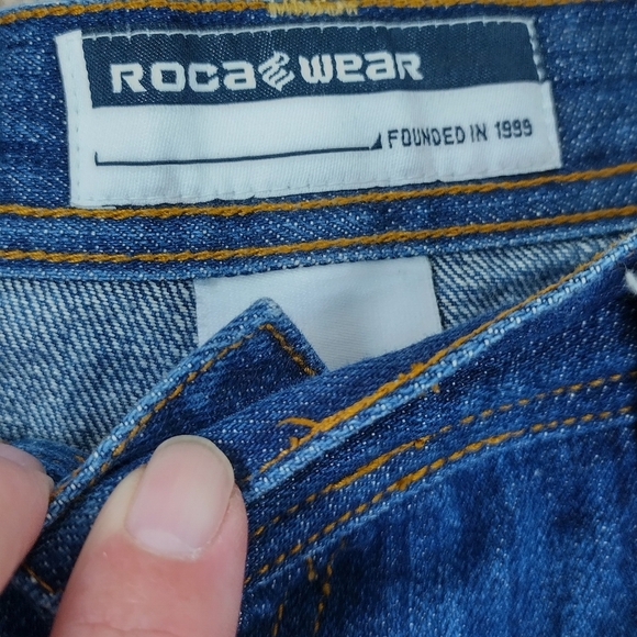 Rocawear Jean Shorts Mens Size 36 Y2K Hiphop Fashion Urban Summer Style - Picture 5 of 14